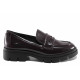 Mocasini - piele naturală cu lac - bordeaux - SM122217