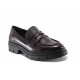 Mocasini - piele naturală cu lac - bordeaux - SM122217