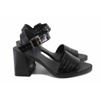 Sandale femei - piele naturală - negru - SM123362