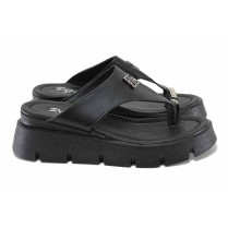 Papuci femei - piele naturală - negru - SM123383