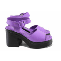 Sandale femei - piele naturală - violet - SM123392