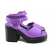 Sandale femei - piele naturală - violet - SM123392