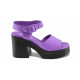 Sandale femei - piele naturală - violet - SM123392