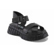 Sandale femei - piele naturală - negru - SM123398