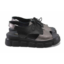 Sandale femei - piele naturală - negru - SM123399