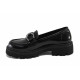 Mocasini - piele naturală cu lac - negru - SM123575