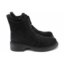 Ghete femei - nubuck natural - negru - SM123697