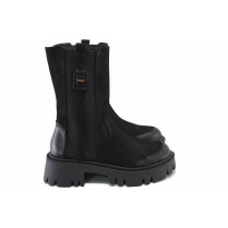 Ghete femei - piele naturală - negru - SM123958