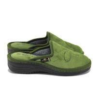 Pantofi pentru femei - material textil de înaltă calitate - verde - SM123976