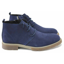 Ghete bărbați - nubuck natural - albastru - SM123948