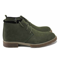 Ghete bărbați - nubuck natural - verde - SM123949