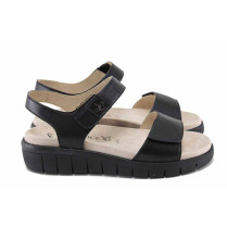 Sandale femei - piele naturală - negru - SM122714