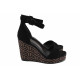 Sandale femei - velur natural - negru - SM122833