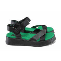 Sandale femei - piele naturală - negru - SM123315