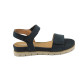 Sandale femei - nubuck natural - albastru închis - SM123474