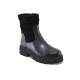 Ghete femei - piele naturală cu velur - negru - SM123790