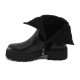 Ghete femei - piele naturală cu velur - negru - SM123790