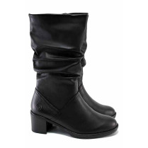 Cizme femei - piele naturală - negru - SM123944