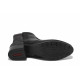 Ghete femei - piele naturală combinată cu piele-eco - negru - SM123946